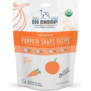 Dog Mamma's Organic Pumpkin Snaps Dog Treats, 6-oz bag