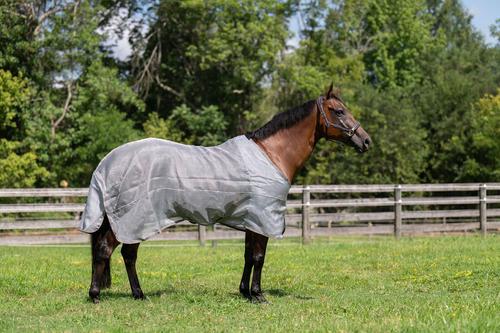 Show full view: TuffRider NevaTear Technical Standard Neck Horse Fly Sheet, Silver, 69-in slide 2 of 6
