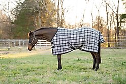 TuffRider Shoulder Lining Horse Fly Shield Sheet, Black/Grey, 66-in