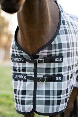 Show full view: TuffRider Shoulder Lining Horse Fly Shield Sheet, Black/Grey, 75-in slide 3 of 5