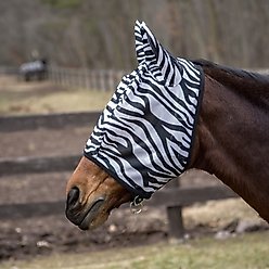 TuffRider Comfy Plus Horse Fly Mask, Zebra, Horse
