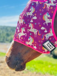 Star Point Horsemanship Unicorn UV No Ear Horse Fly Mask, Unicorn, Average Horse: 14 to 16 hands slide 2 of 3
