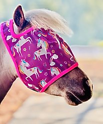 Star Point Horsemanship Unicorn UV No Ear Horse Fly Mask, Unicorn, Small Mini: 28 to 32-in slide 2 of 3