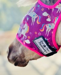 Star Point Horsemanship Unicorn UV No Ear Horse Fly Mask, Unicorn, Small Mini: 28 to 32-in