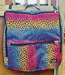 Star Point Horsemanship 600 Denier Ripstop Stall Front Tack Horse Storage Bag, Rainbow Cheetah