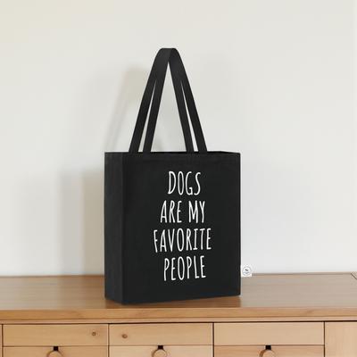 Show full view: Park Life Designs Dogs are My Fav Print Cotton Shopping Tote, Black slide 2 of 4