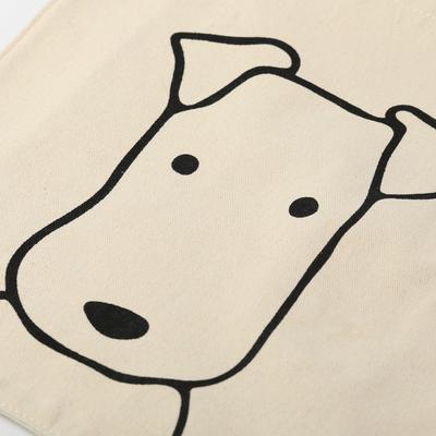 Show full view: Park Life Designs Charlie Print Cotton Shopping Tote, Cream slide 7 of 7