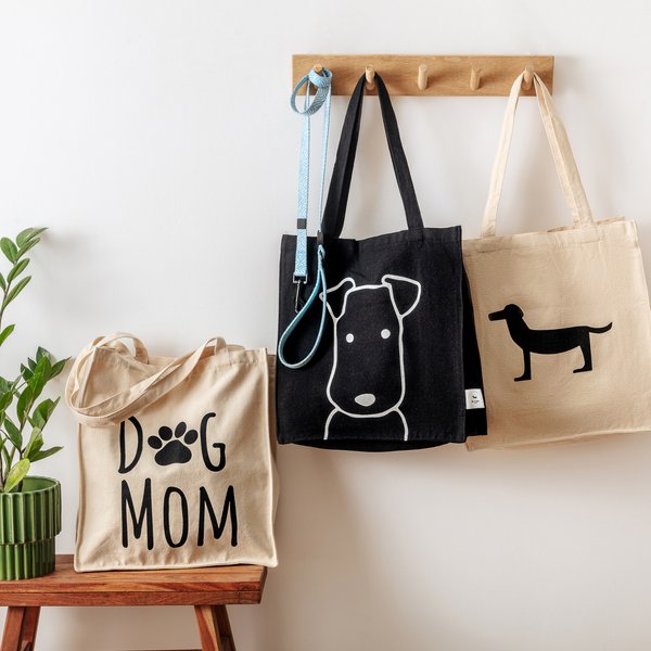 Show full view: Park Life Designs Charlie Print Cotton Shopping Tote, Black slide 5 of 6