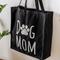 Show in main carousel: Park Life Designs Dog Mom Print Cotton Shopping Tote, Black slide 3 of 6