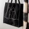 Show in main carousel: Park Life Designs Milo Cat Print Cotton Shopping Tote, Black slide 3 of 5