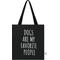 Show in main carousel: Park Life Designs Dogs are My Fav Print Cotton Shopping Tote, Black slide 1 of 4