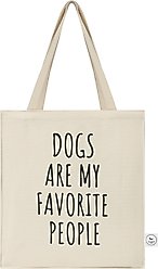 Park Life Designs Dogs are My Fav Print Cotton Shopping Tote, Cream