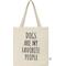Show in main carousel: Park Life Designs Dogs are My Fav Print Cotton Shopping Tote, Cream slide 1 of 4