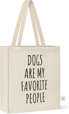 Show full view: Park Life Designs Dogs are My Fav Print Cotton Shopping Tote, Cream slide 3 of 4