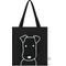 Show in main carousel: Park Life Designs Charlie Print Cotton Shopping Tote, Black slide 1 of 6