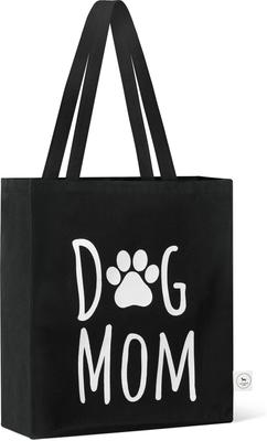 Show full view: Park Life Designs Dog Mom Print Cotton Shopping Tote, Black slide 5 of 6