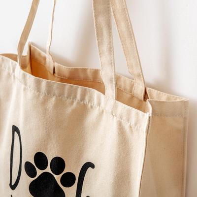 Show full view: Park Life Designs Dog Mom Print Cotton Shopping Tote, Cream slide 4 of 5