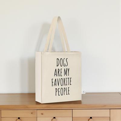 Show full view: Park Life Designs Dogs are My Fav Print Cotton Shopping Tote, Cream slide 2 of 4
