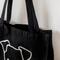 Show in main carousel: Park Life Designs Charlie Print Cotton Shopping Tote, Black slide 4 of 6