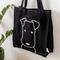 Show in main carousel: Park Life Designs Charlie Print Cotton Shopping Tote, Black slide 3 of 6