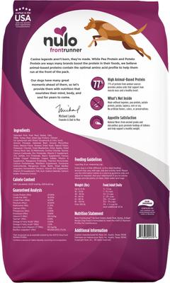 Show full view: Nulo Frontrunner Ancient Grains Pork, Barley, & Beef Recipe High-Protein Adult Dry Dog Food, 11-lb bag slide 3 of 12