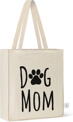 Park Life Designs Dog Mom Print Cotton Shopping Tote, Cream