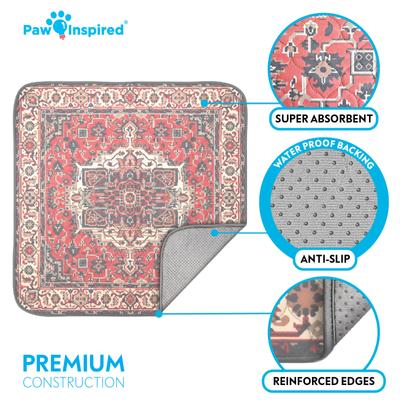 Show full view: Paw Inspired Designer Patterned Print Washable Dog Pee Pads, Persian, 36 x 36-in, 2 count slide 4 of 8