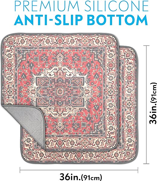 Show full view: Paw Inspired Designer Patterned Print Washable Dog Pee Pads, Persian, 36 x 36-in, 2 count slide 2 of 8