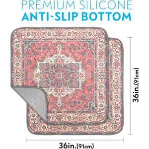 Paw Inspired Designer Patterned Print Washable Dog Pee Pads, Persian, 36 x 36-in, 2 count