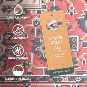 Paw Inspired Designer Patterned Print Washable Dog Pee Pads, Persian, 36 x 36-in, 2 count