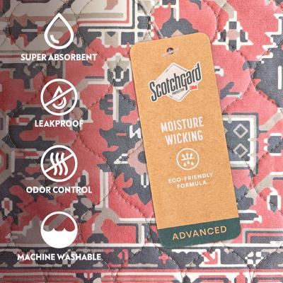 Show full view: Paw Inspired Designer Patterned Print Washable Dog Pee Pads, Persian, 36 x 36-in, 2 count slide 3 of 8