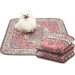 Paw Inspired Designer Patterned Print Washable Dog Pee Pads, Persian, 36 x 36-in, 2 count