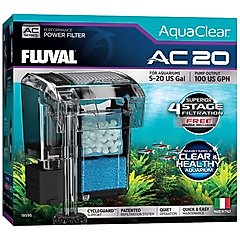 Fluval AC20 Aquarium Power Filter, 5 to 20-gal