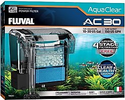 Fluval AC30 Aquarium Power Filter, 10 to 30-gal