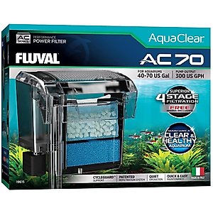 Fluval AC70 Aquarium Power Filter, 40 to 70-gal