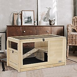 Petsfit Wooden Small Pet Cage with Ramp, Burlywood slide 2 of 5