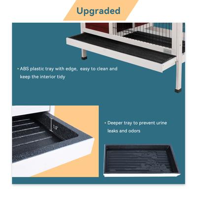 Show full view: Petsfit Indoor/Outdoor Small Pet Hutch with Pull Out Tray, Red slide 3 of 7