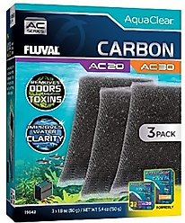 Fluval Carbon for AC20/AC30 Aquarium Power Filter, 3 count