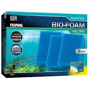 Fluval Bio-Foam for AC70 Aquarium Power Filter, 3 count