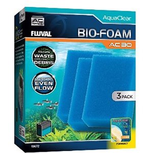 Fluval Bio-Foam for AC30 Aquarium Power Filter, 3 count