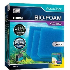 Fluval Bio-Foam for AC20 Aquarium Power Filter, 3 count