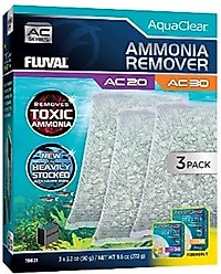 Fluval Ammonia Remover for AC20/AC30 Aquarium Power Filter, 3 count