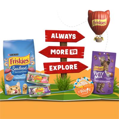 Show full view: Friskies Poultry Favorites Variety Pack Lickable Gravy Cat Food Complement, case of 8 slide 9 of 12