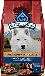 Blue Buffalo Wilderness Rocky Mountain Recipe Senior High Protein Natural Red Meat & Grain Dry Dog Food, 28-lb bag