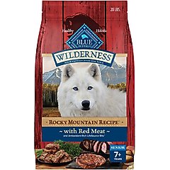 Blue Buffalo Wilderness Rocky Mountain Recipe Senior High Protein Natural Red Meat & Grain Dry Dog Food, 28-lb bag