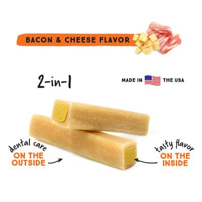 Show full view: Ultra Chewy Double Treat Bone Bacon & Cheese Flavor Dog Treats, 8 count slide 5 of 9