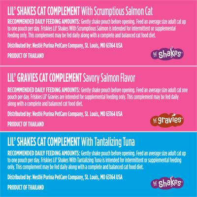 Show full view: Friskies Seafood Favorites Variety Pack Lickable Gravy Cat Food Complement, 1.5-oz pouch, case of 24 slide 10 of 12