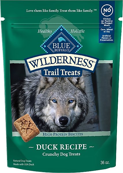 Blue Buffalo Wilderness Trail Treats Grain-Free Duck Biscuits Dog Treats