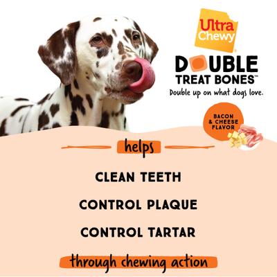 Show full view: Ultra Chewy Double Treat Bone Bacon & Cheese Flavor Dog Treats, 8 count slide 4 of 9