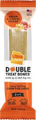 Ultra Chewy Double Treat Bone Bacon & Cheese Flavor Dog Treats, 1 count